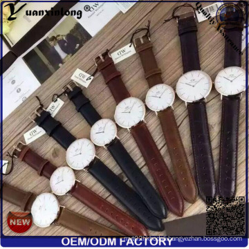 Yxl-659 2016 Men Fashion Custom Logo Watches Wholesale, Watch Genuine Leather, Watch Men Leather